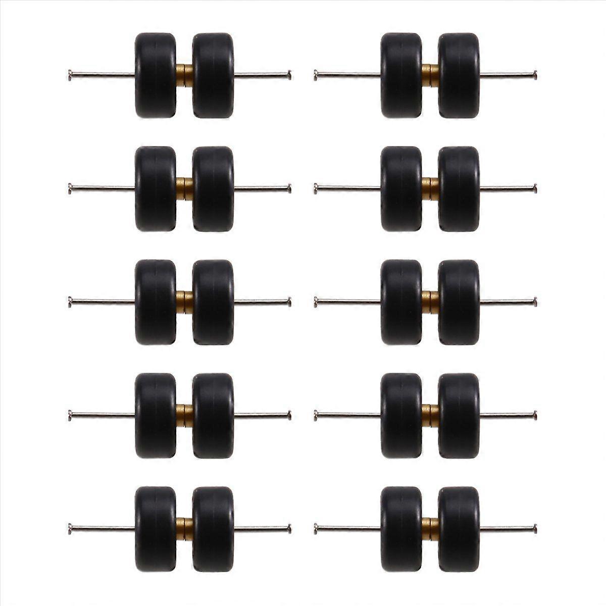 5Pair 1/64 Wheels and Tires for 1:64 Diecast Car Models