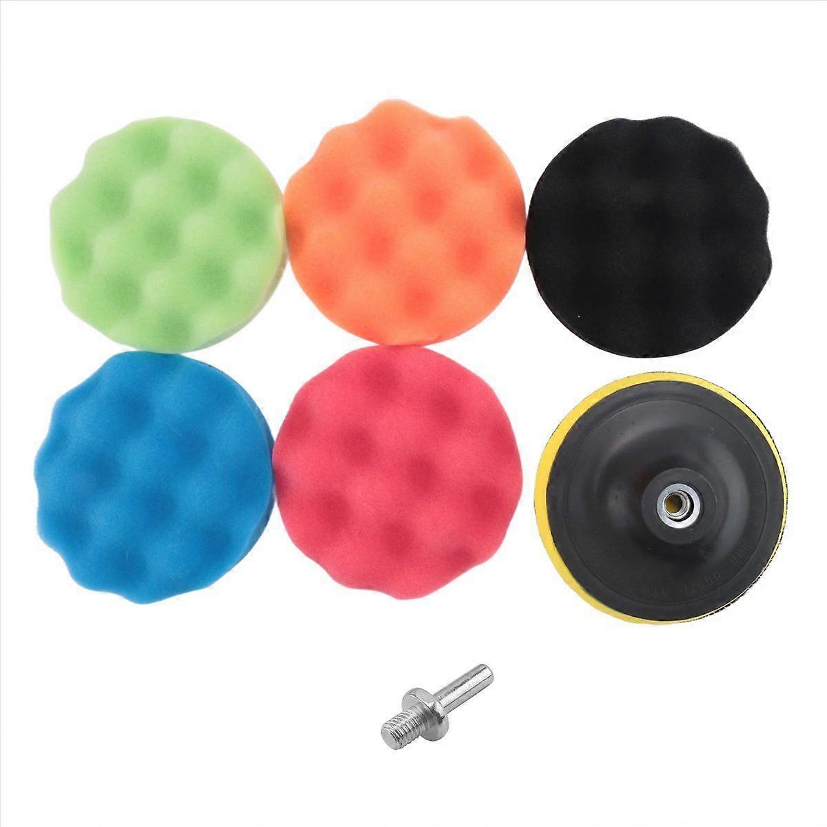 8Pcs/Set Car Sponge Polishing Pad Set 5 Inch Buffing Waxing Pad