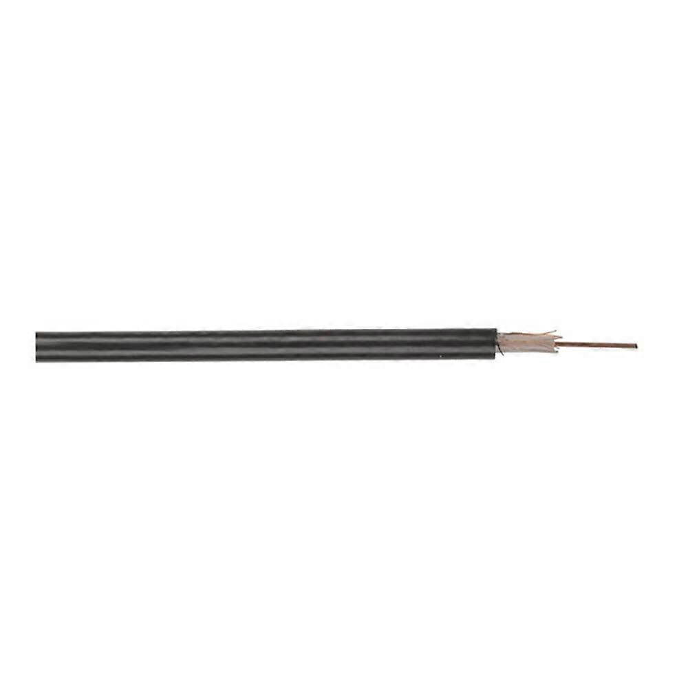 SOLID CENTER Coaxial Cable 50 Ohm Black 100m Solid Centre Core Wire Durable