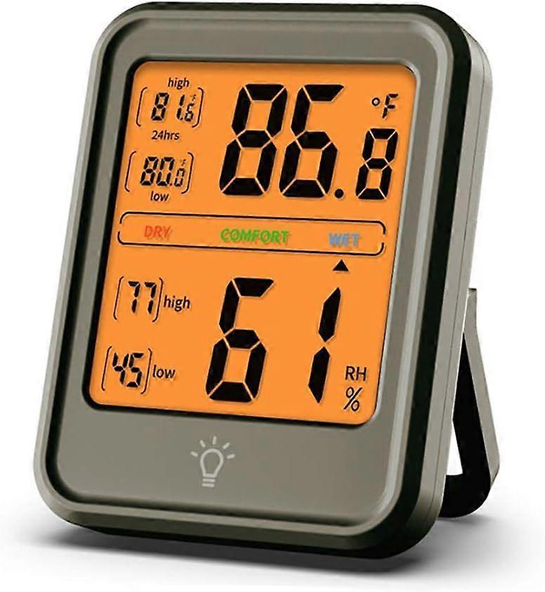 Gray color digital hygrometer is suitable for home garage