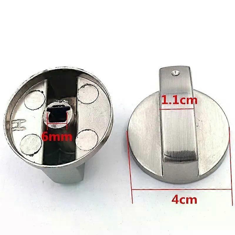 1Pc Gas Stove Knobs 6mm Silver Modern Kitchen Electric Cooker Oven Hob Control Switch For Household Hardware Replacement Tools