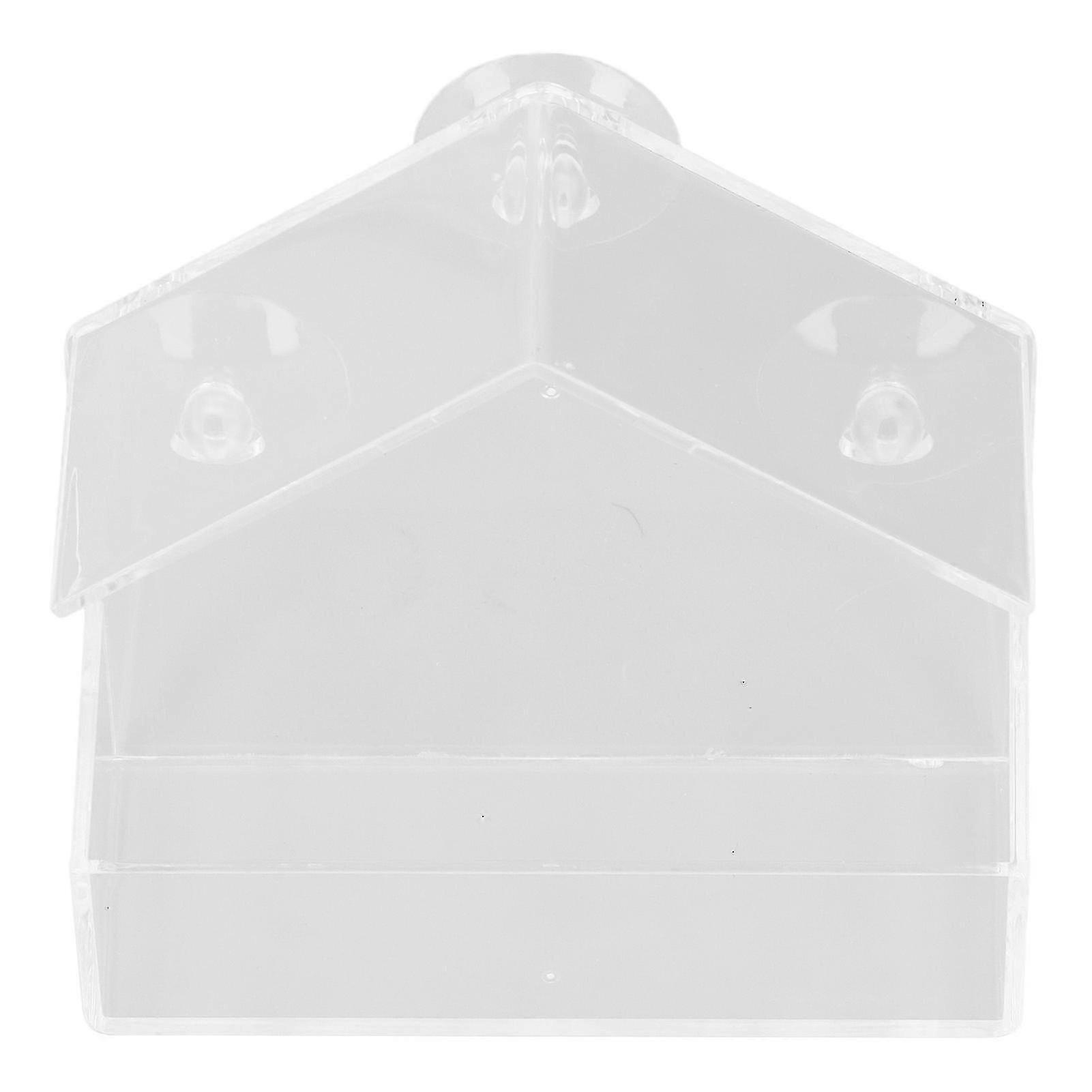 Hot Bird House Feeders Practical Simple Acrylic House Type Pet Bird Window Feeder Birdhouse