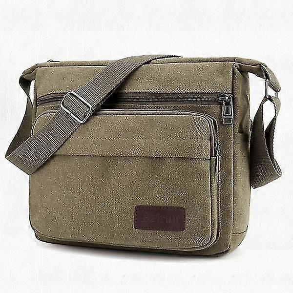 Fashion Canvas Bag Shoulder Messenger Bag(green)