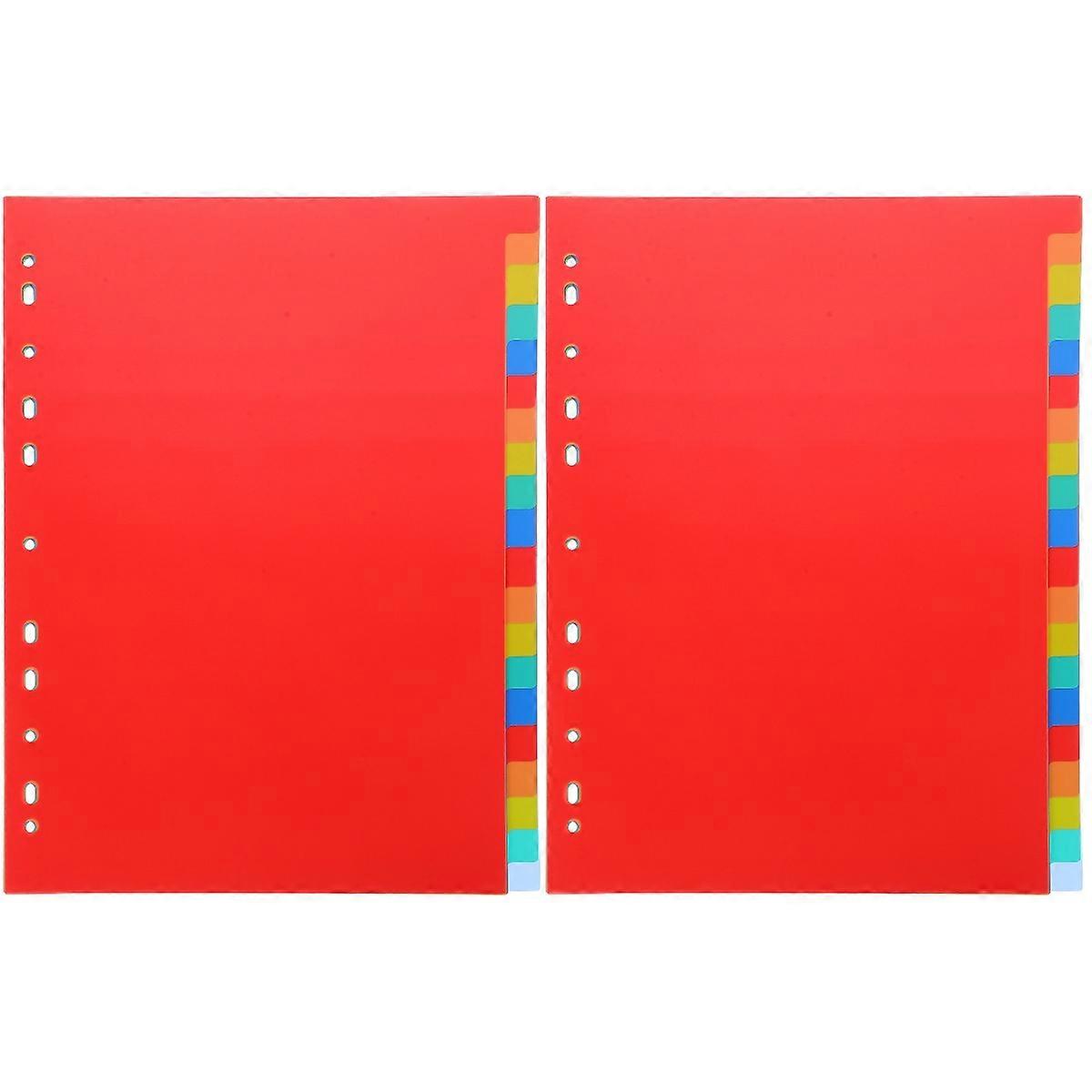 2 Sets Note Book Document Organization Index Dividers Index Page Category Page Number Index Page Pp