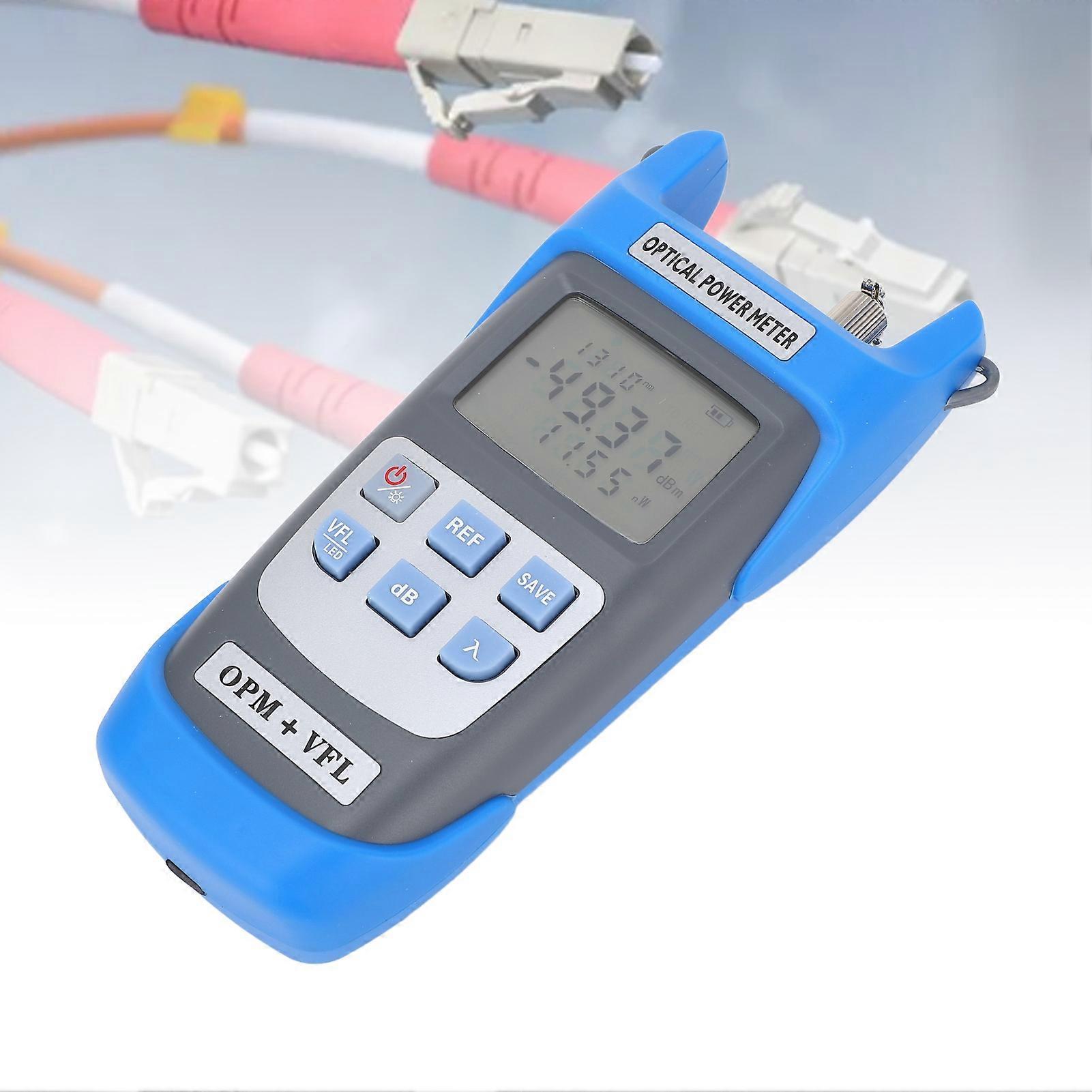 Optical Power Meter 30km VFL Visual Fault Locator -70-10dbm Portable Fiber Optic Tester with LED Lamp Lighting 