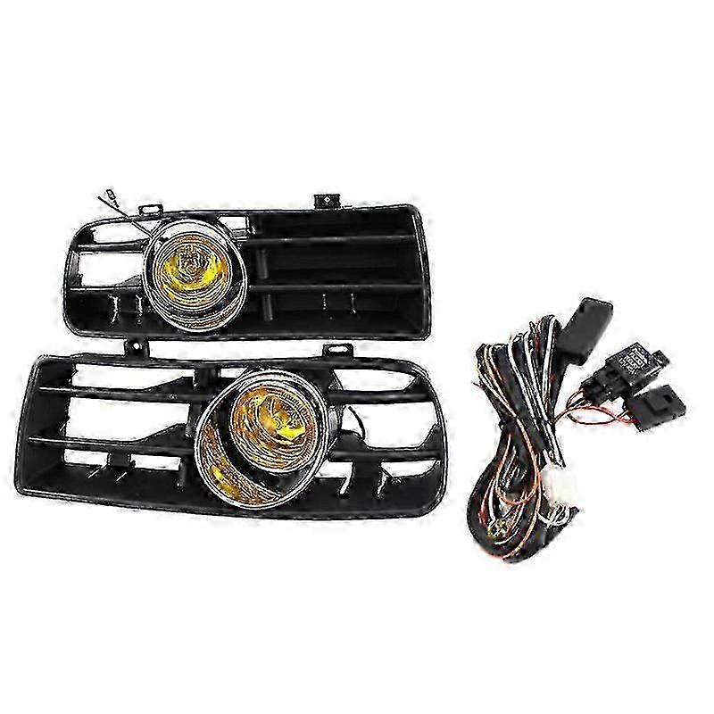Bumper grill for Mk4 Golf with yellow LED fog light