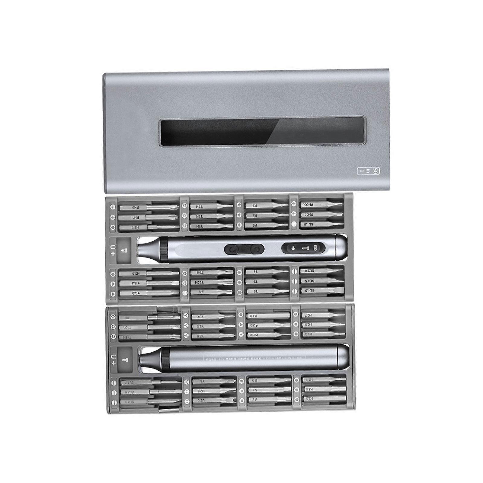 50 in 1 Electric Screwdriver Adjustable USB C Rechargeable Replaceable Power Tool with LED Light for Mobile Phone Multicolor