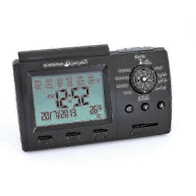 Islamic Muslim Prayer Alarm Azan Clock for Desktop Table Clock Black