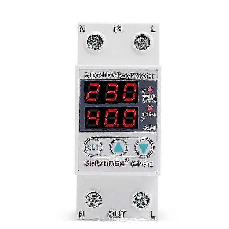 Svp-916 40a Over Voltage Protection Limit Current Dual Display Surge Protector 110v Automatic Voltage Relay