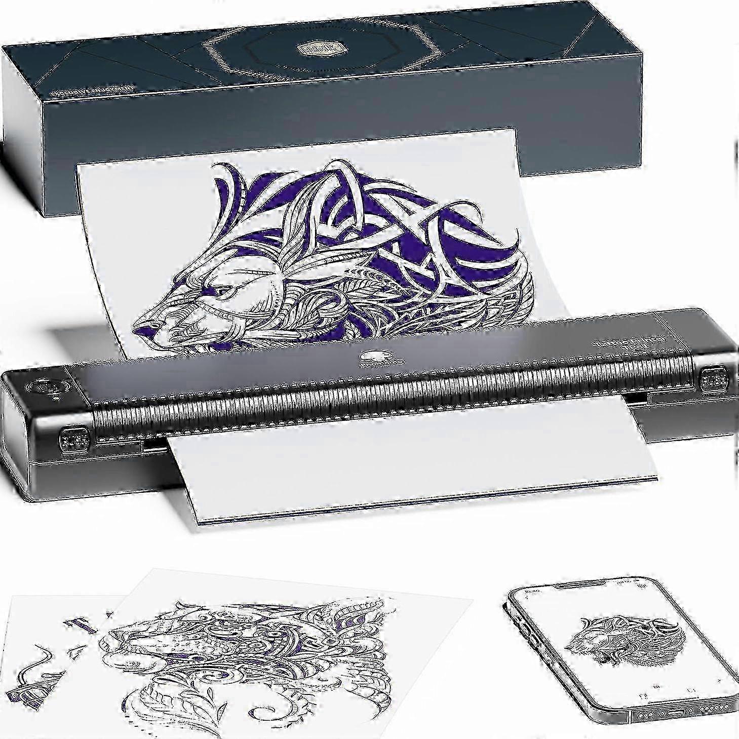 Phomemo Tp81 A4 Wireless Thermal Printer for Tattoo Template Printing - Stencil Printer with Design Transfer Device