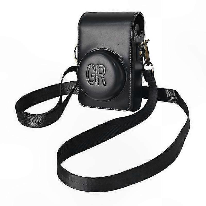 Universal Camera Bag with Strap for Ricoh GR Series and  ZR Models, PU Leather Protective Case for DSLR Cameras and Accessories