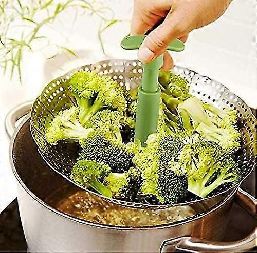 Steamer Insert With Anti-hot Extendable Handle And Non-slip Legs