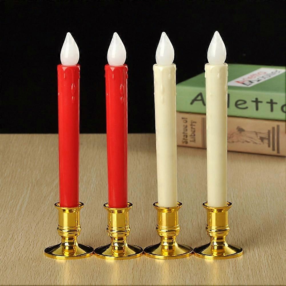 2Pcs Traditional Shape Taper Standard Candle Holders Candlestick Dinner Decor