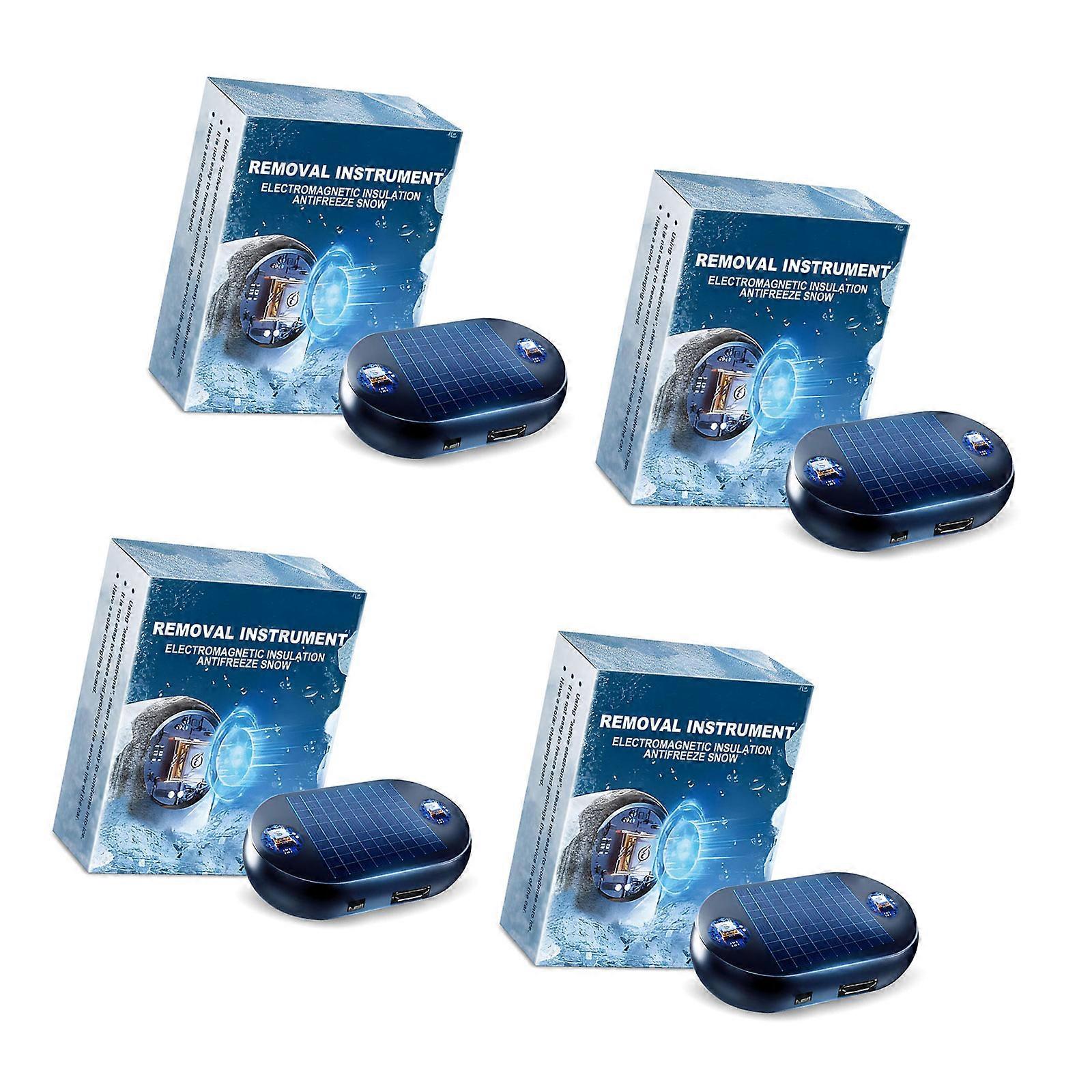 Electromagnetic Car Deicer For Ice Prevention And Automatic Defrosting Winter Use With Molecular Vibrations Technology 4pcs Multicolor