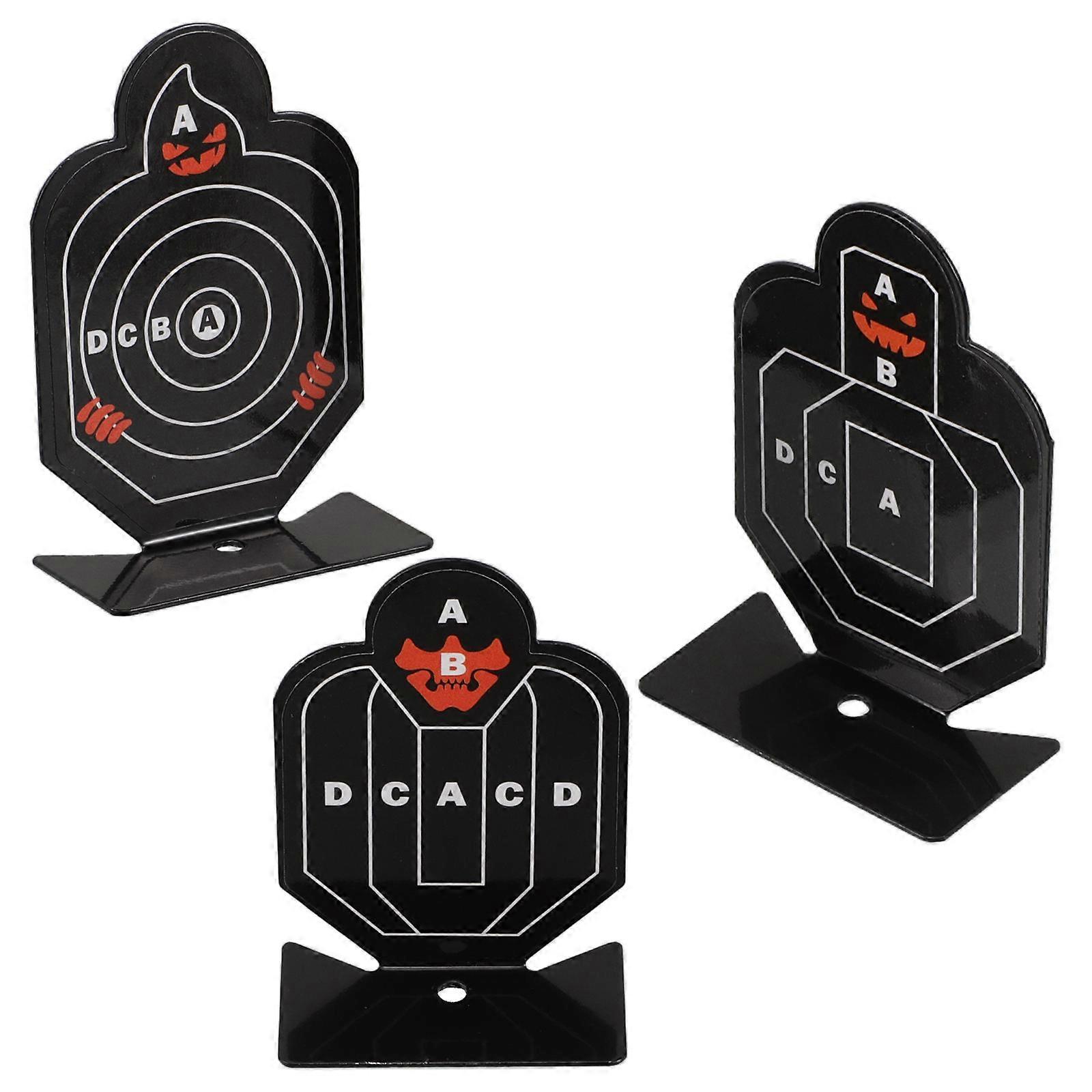 Small Shooting Targets Metal for Practice 3Pcs Rotatable Training Target Board