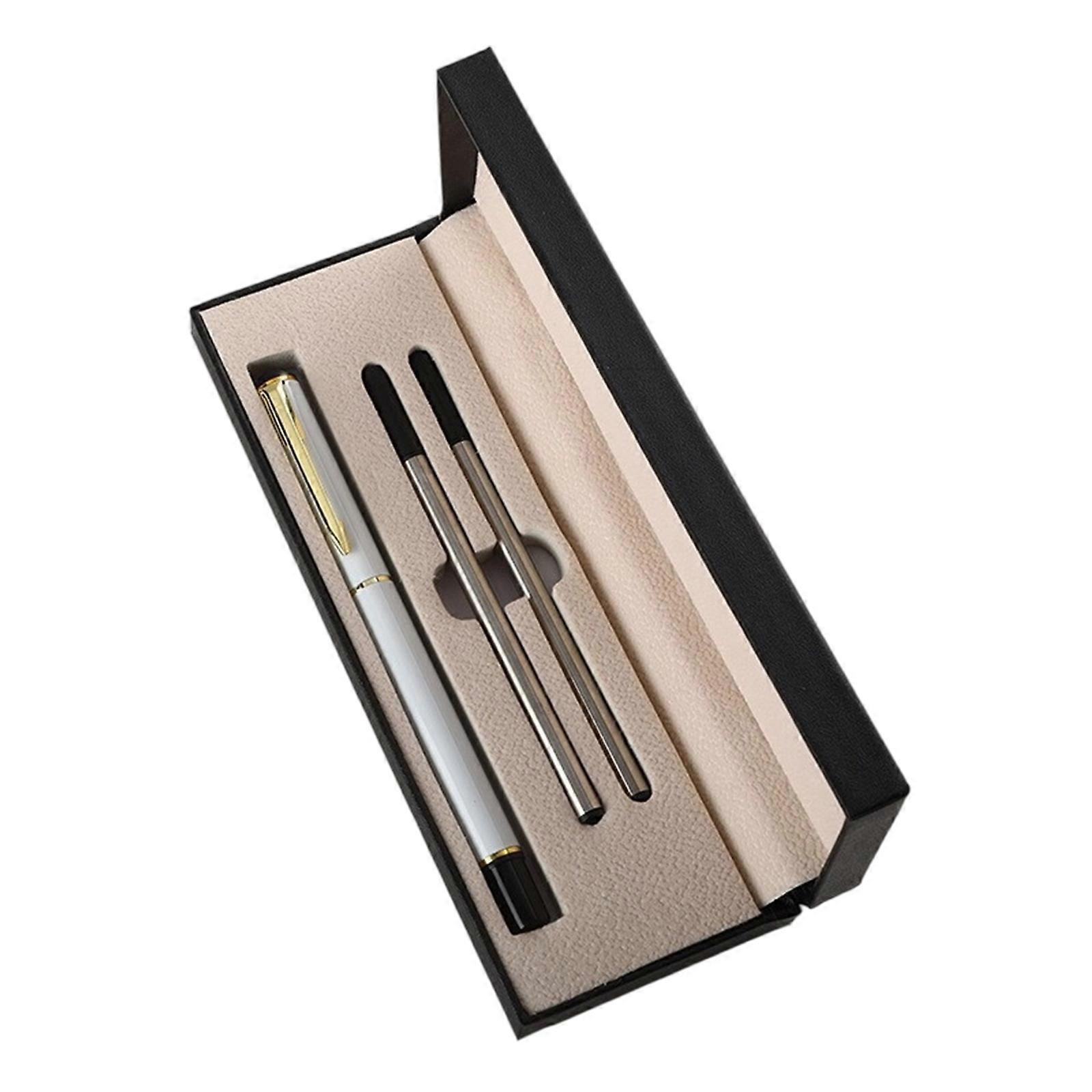 Metal Twist Action Ballpoint Pen with 2 Refills 0.5mm Stainless Steel Tip For Daily Journaling Signatures Note Taking Multicolor