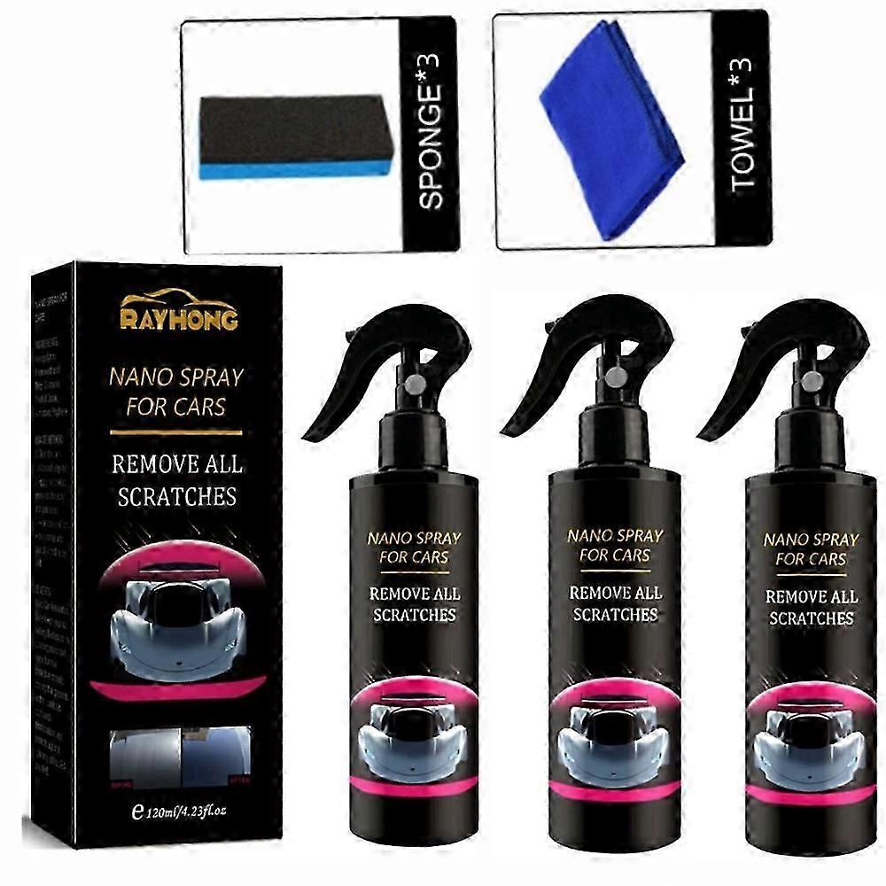 1-3x Nano Car Scratch Removal Spray Scratch Cleaning & Repair Kit