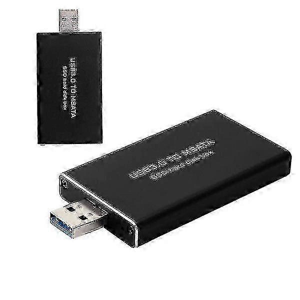 USB 3.0 to MSATA SSD Hard Drive Box Converter Adapter Enclosure External Case