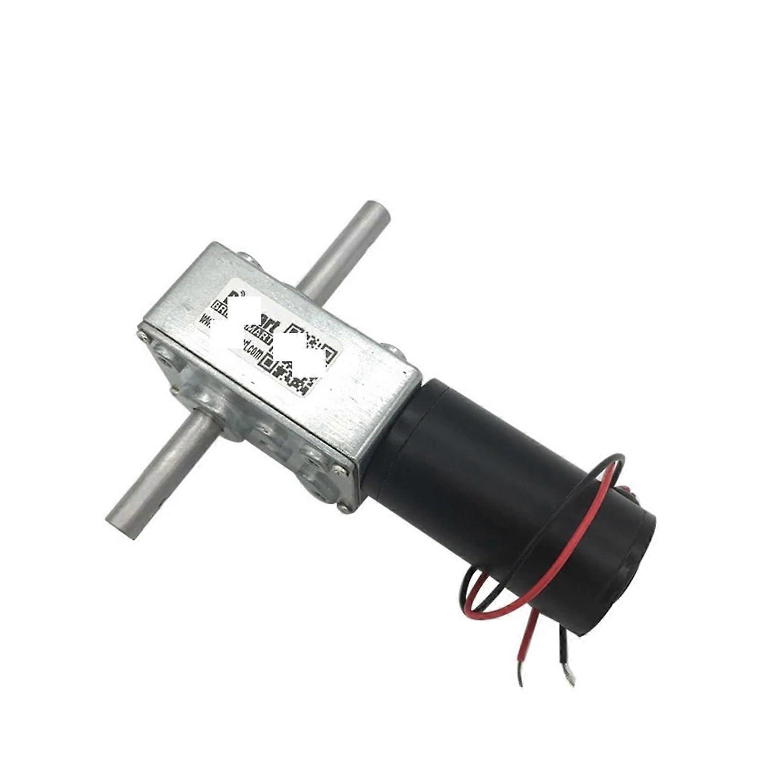 12V 24V DC Worm Gear Motor with Double Shaft Reversible SelfLock for Robotics and DIY Projects 10RPM
