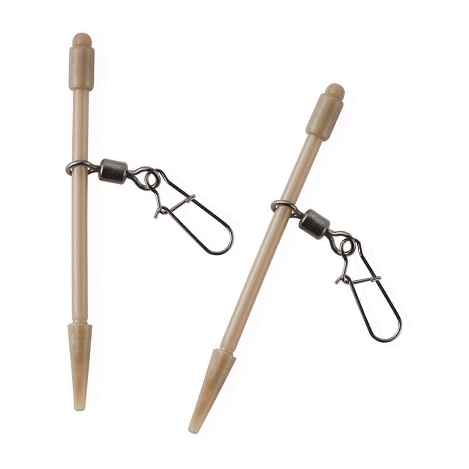 2pcs Fishing Swivels Connectors Clip Fast Change Swivels Tail Sleeves for Rigs Feeder Anti Tanglement System Multicolor