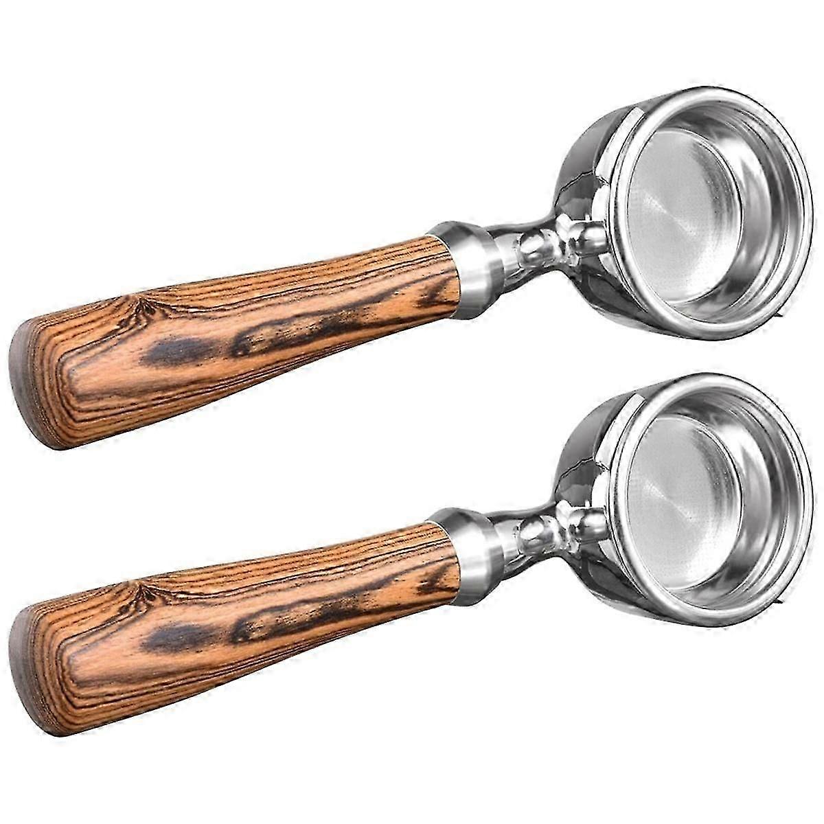 2X Bottomless Portafilter for 58mm, Bottomless Portafilter with 2 Cup Filter Basket