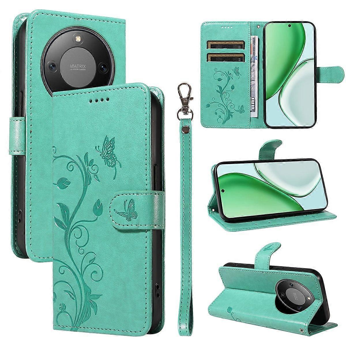Flip Case for Honor X9D Apricot Blossom Print Shockproof Protection Wallet Phone Case with Card Slots and Removable Wrist Strap