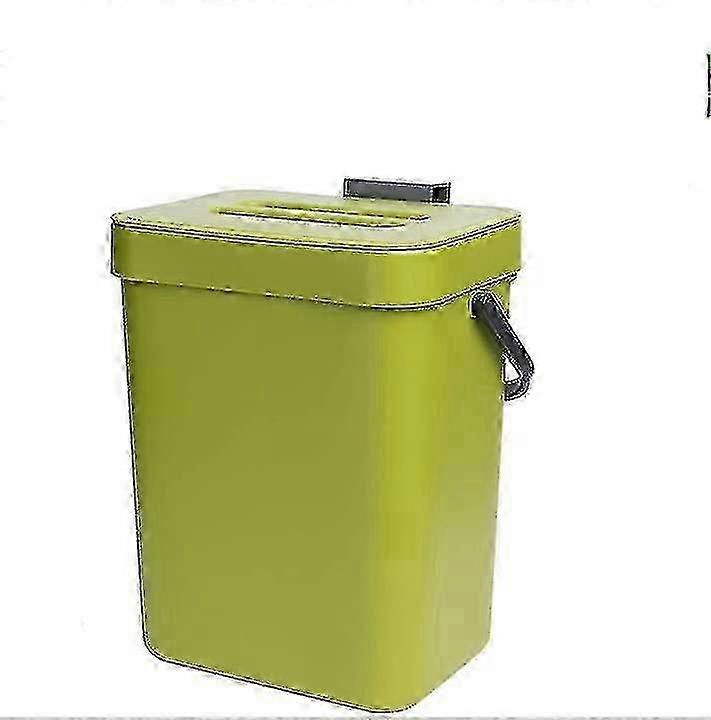 Kitchen Compost Bin, Worktop Bin, Container With Lid, Composter Indoor Use, 5l, Green-a w
