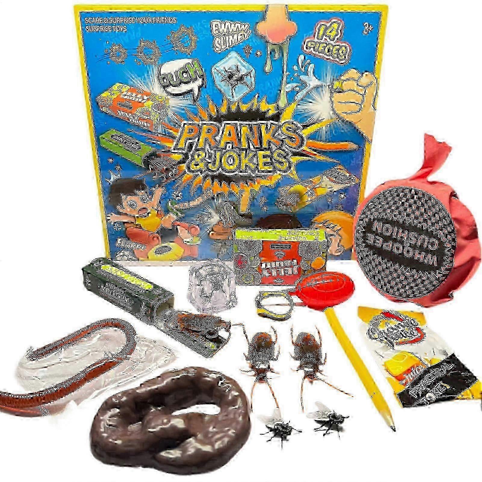 Prank Kit Box Set with Practical Jokes and Toys, Perfect Gift for Kids' Fun and Laughter