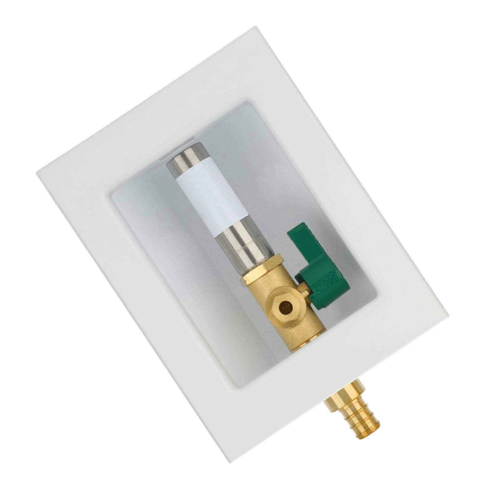 Ice Maker Valves Wall Box Pre-Assembled Ice Maker Outlet Box with Hammer Arrestor Absorb Shock and Reduce Noise Multicolor