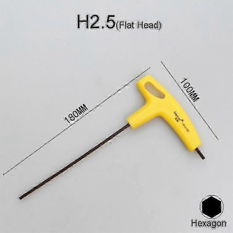 Extra Long Arm T-handle Hex Key Wrench 400mm Flat/ball Head Hex Socket Screwdriver Double-end Allen