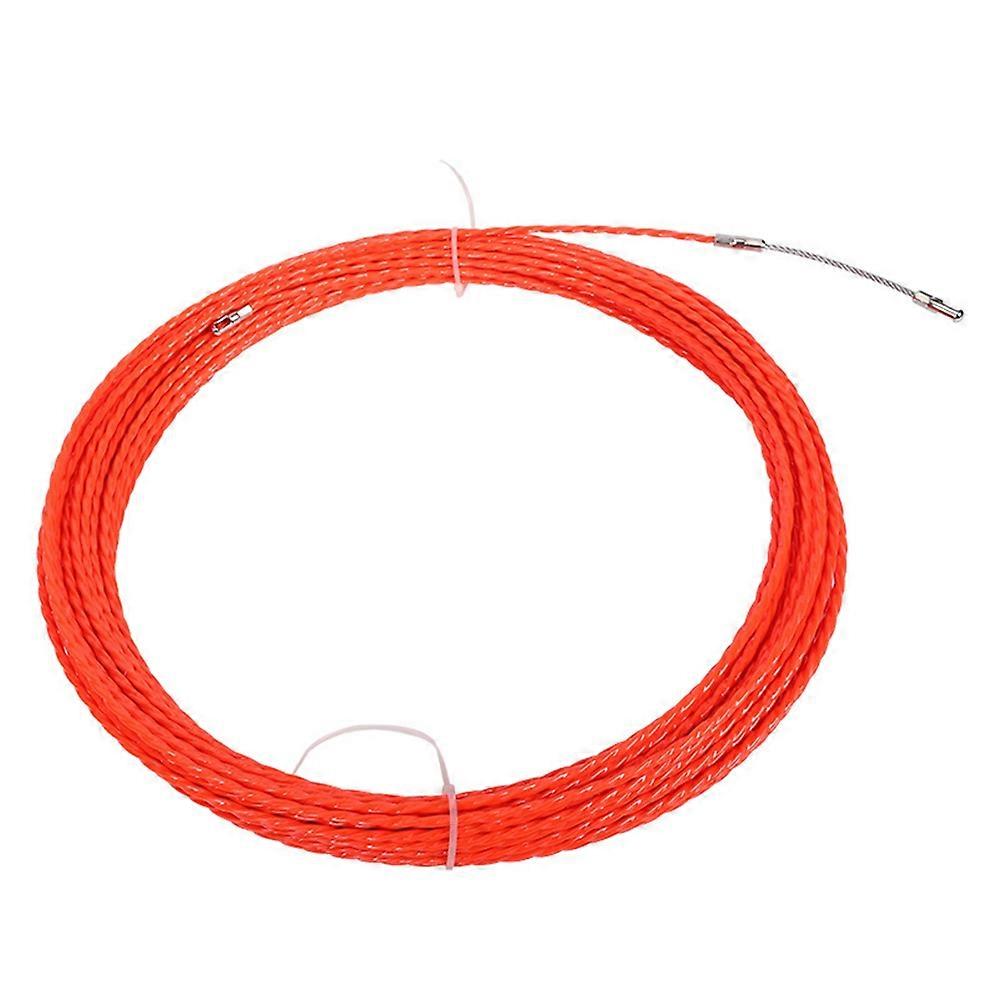 4.5mmx30m Duct Rodder Fish Tape Wire Rod Electrical Cable Puller Rod Through Wall Threader Red Polyester Trefoil Thread