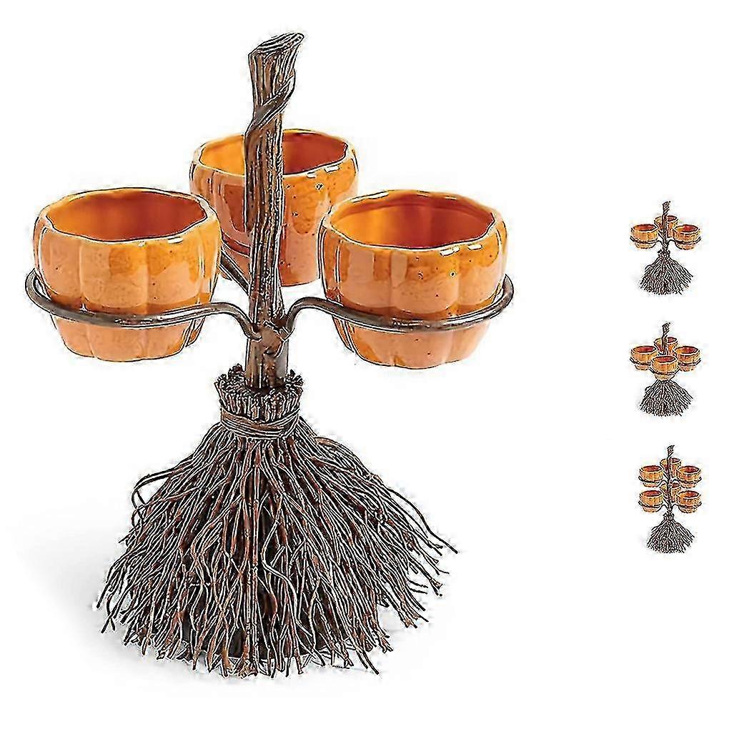 Halloween Pumpkin Candy Bowl Stand for Snacks