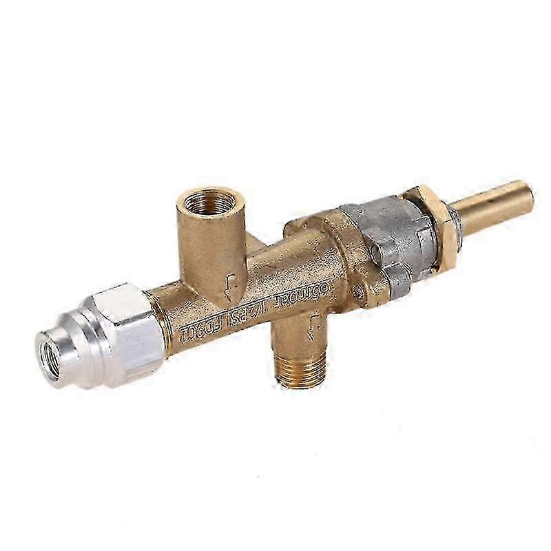 Brass control valve for patio heater with pilot port