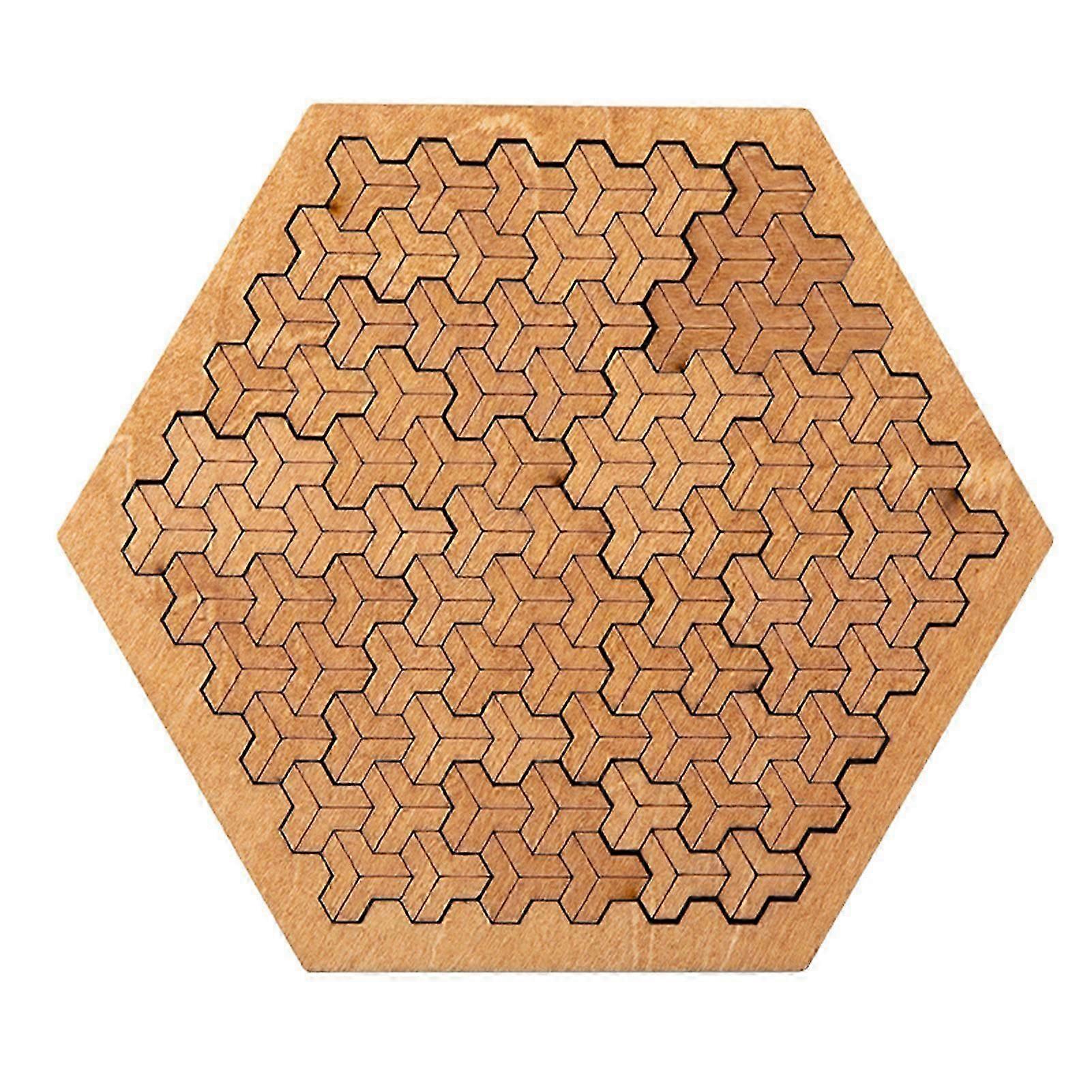 Irregular Wooden Fractal Tray Jigsaw Puzzle For Adults, Challenging Logic Brain Teaser