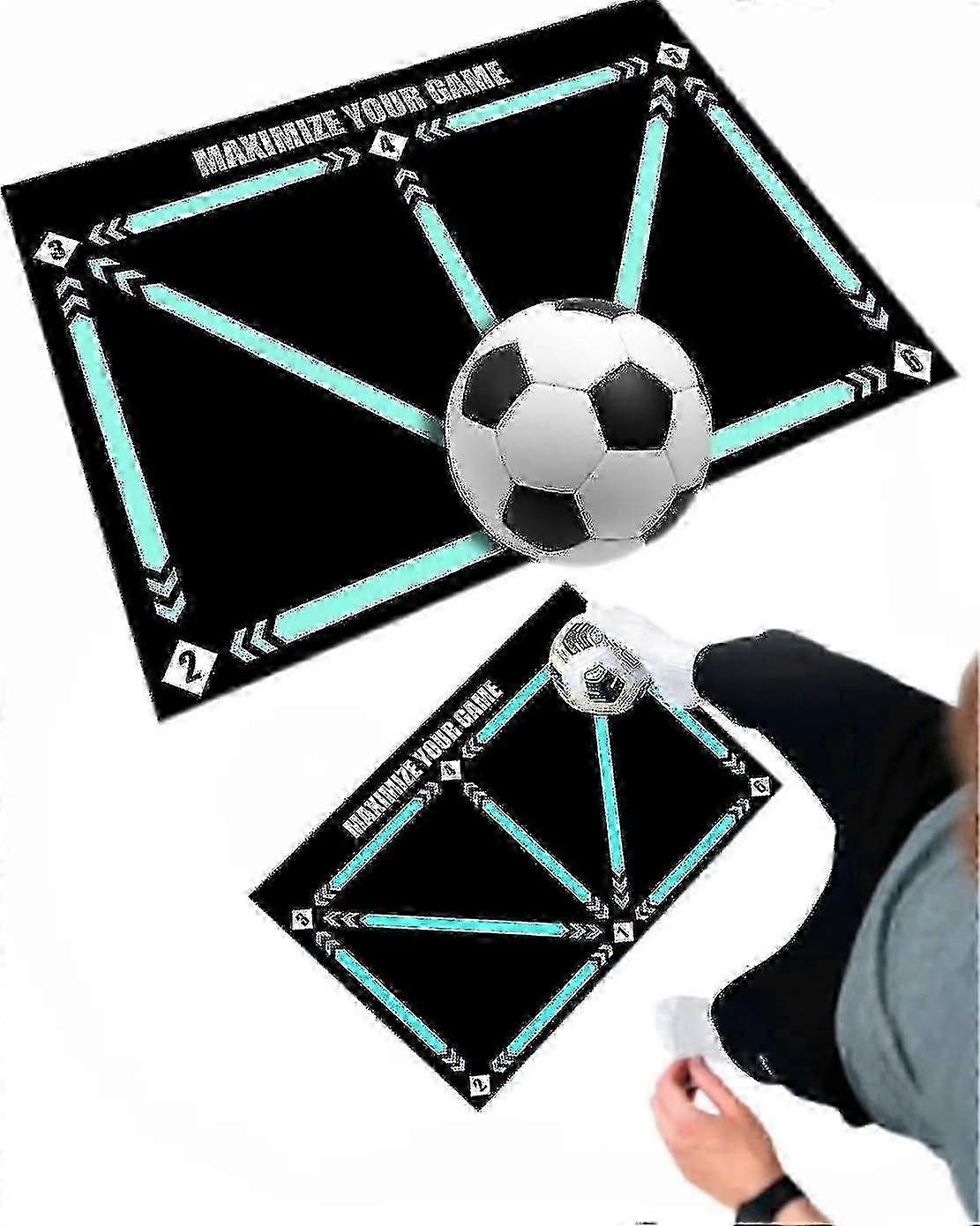 حصيرة تدريب كرة القدم ، حصيرة تدريب كرة القدم ، حصيرة إتقان الكرة Fpro ، حصيرة رياضية صامتة غير قابلة للانزلاق ، معدات التحكم في الكرة وتيرة التدريب