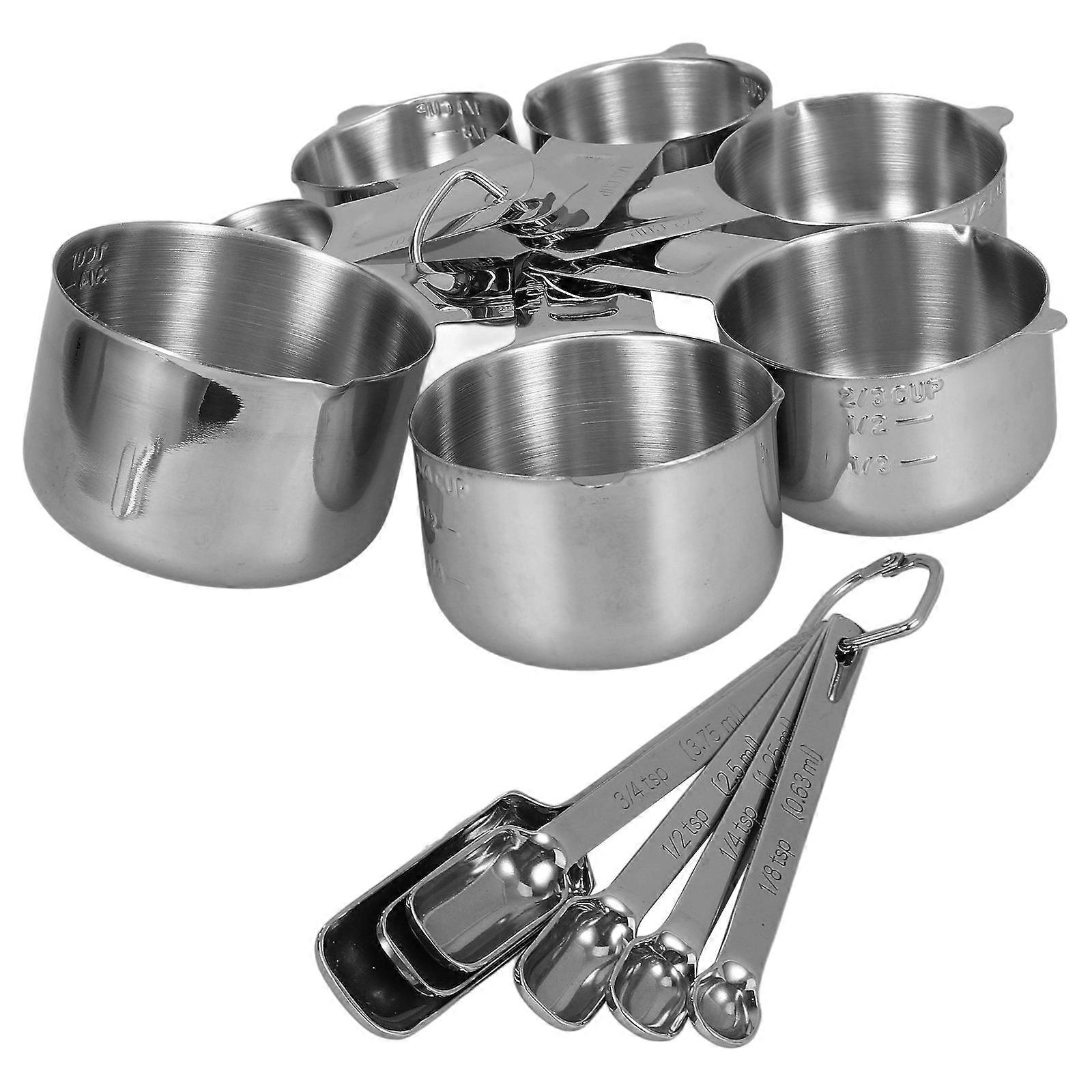 Measuring Cups for Baking Silver Set Designed for Accurate Cooking 1Set
