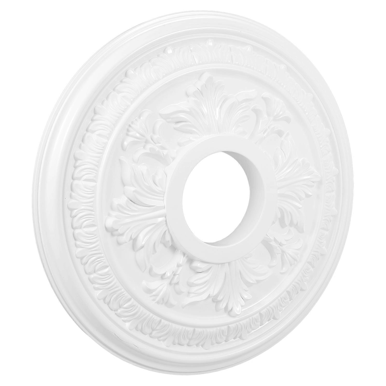 PU Ceiling Medallion Decor for Home Lighting 1 Piece White