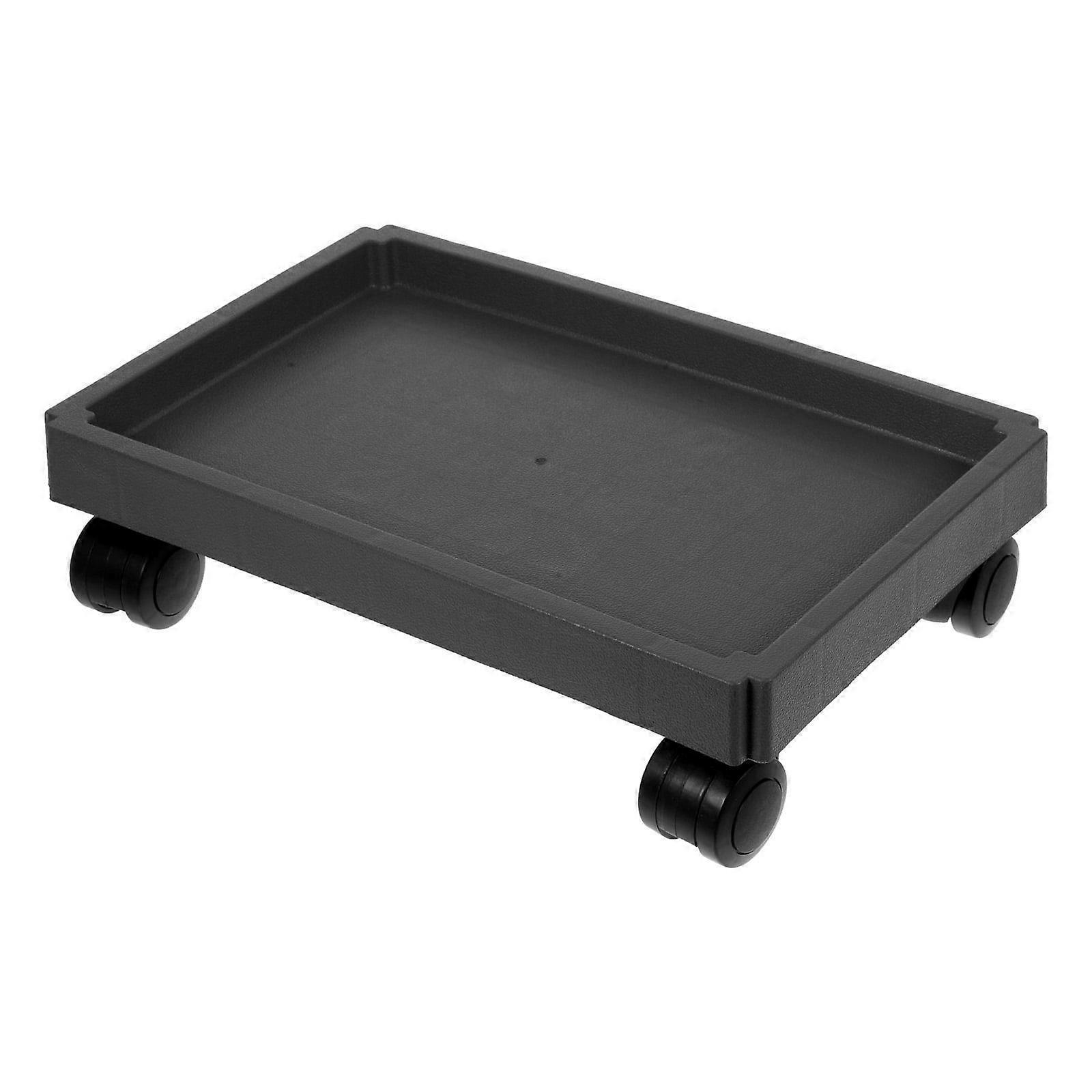 Rectangular Base Holder Thickened Removable Bonsai Flower Tray with Wheels (red) Flowerpot Pots Stand