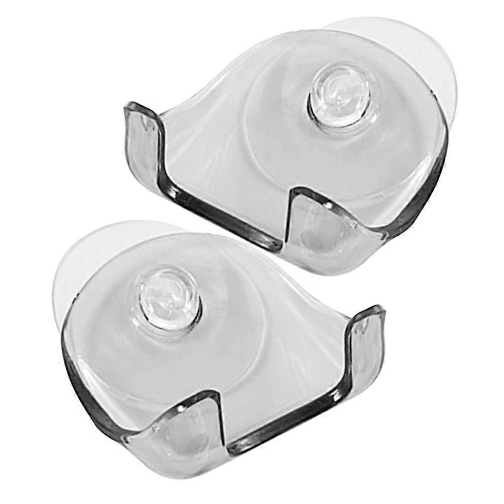 2Pcs Suction Cup Holder for Holding Grey No Drilling Bathroom Rack