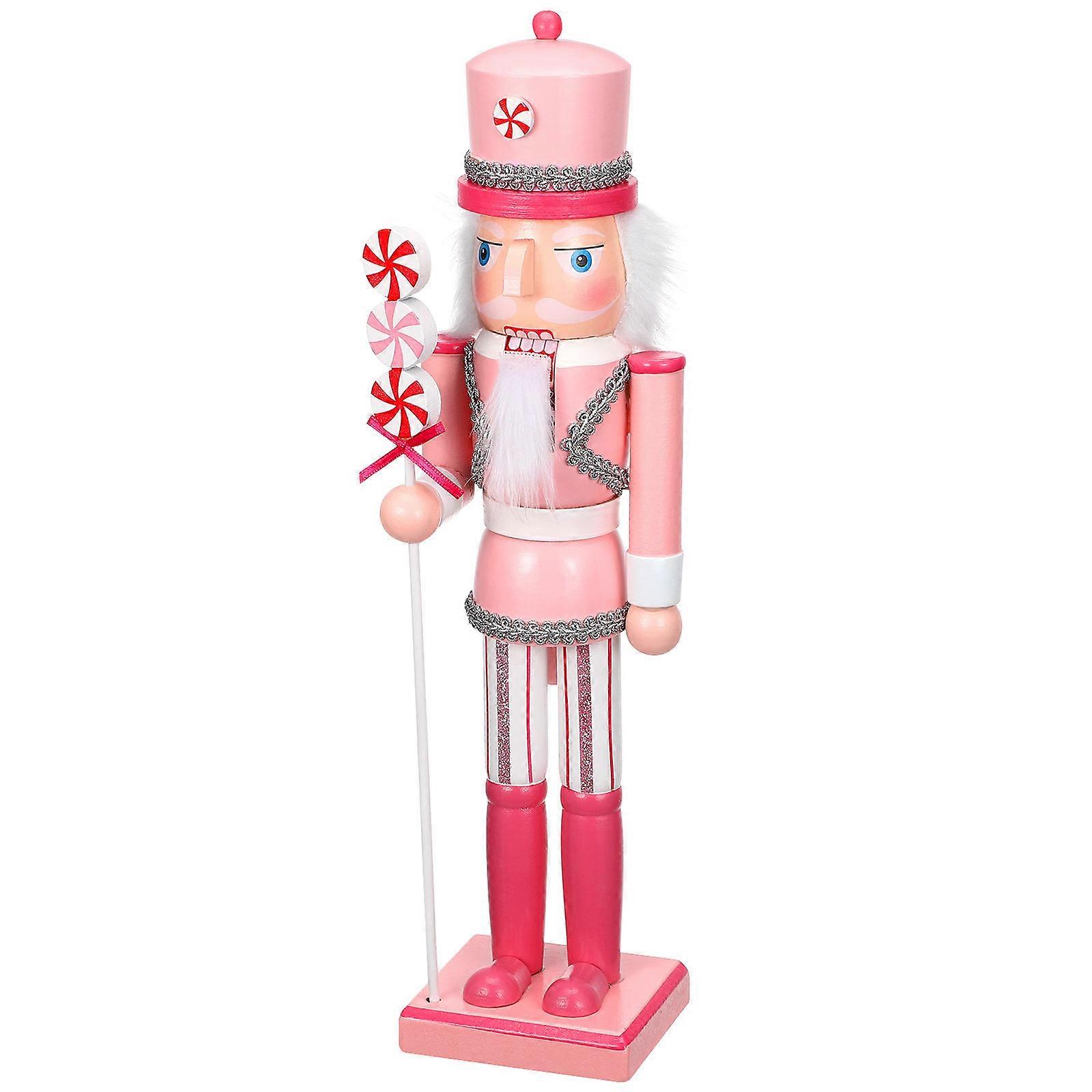 Christmas Nutcracker Soldier Wooden Nutcracker Ornament Nutcracker Figures Christmas Decorations For Festival Indoor Decor Xmas ( 35cm/ 14in )