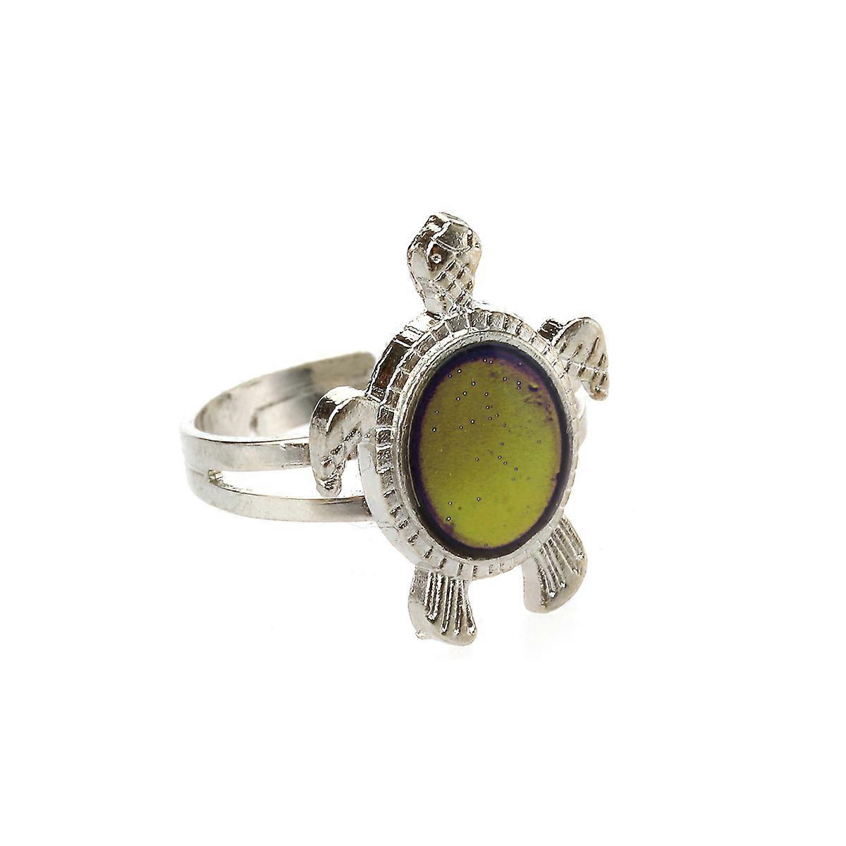 Mood Ring with Design Multi Color Adjustable Size Alloy 16 7mm