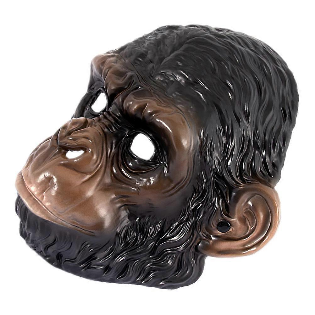 Party Use Realistic Gorilla Mask with Elastic Strap 1 Piece