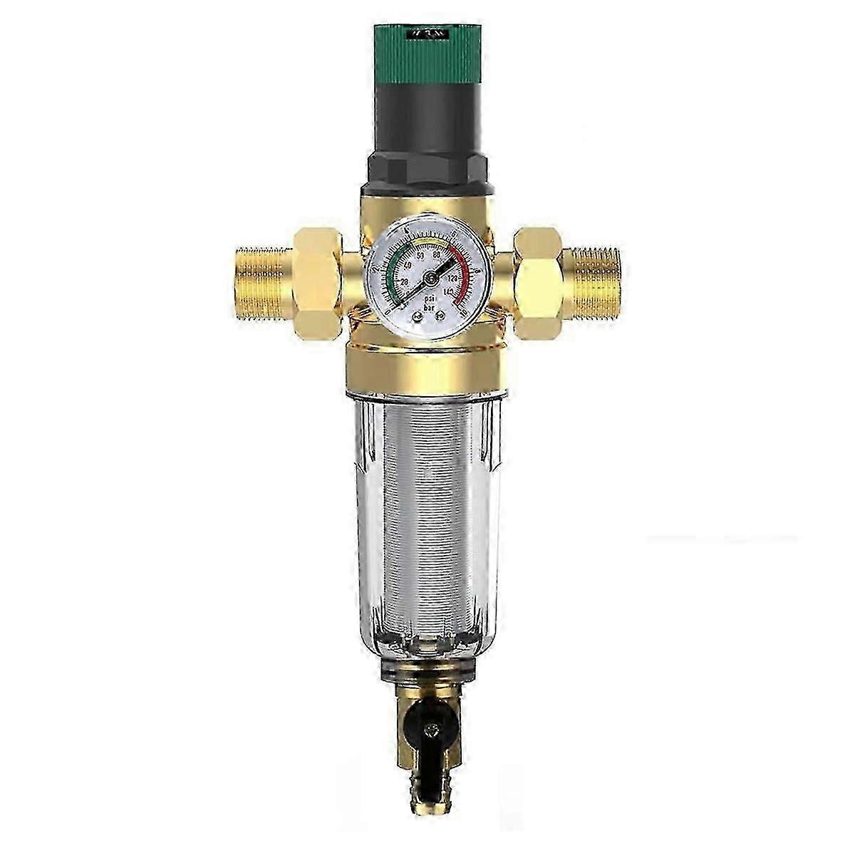 Water filtration system with backwash and pressure monitoring