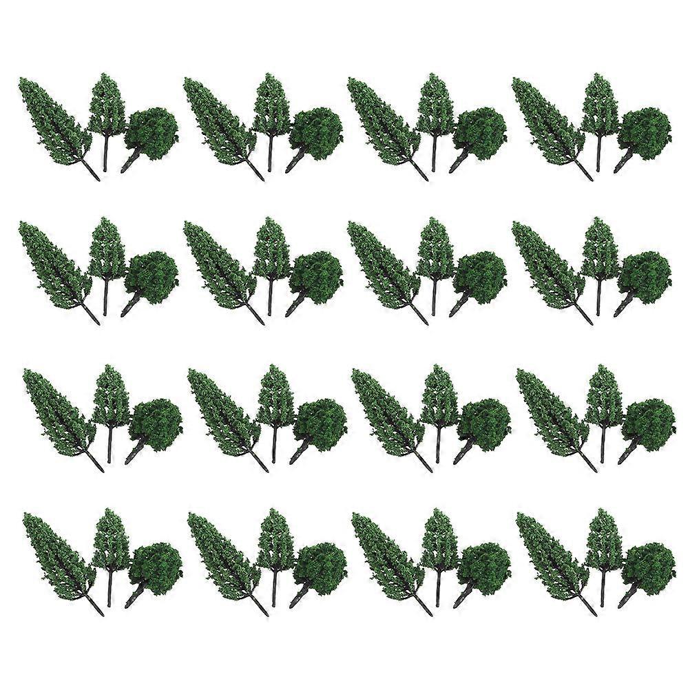 Miniature Tree Ornaments 100Pcs Realistic Simulation Trees For Architectural Models DIY Projects Micro Landscape Decoration