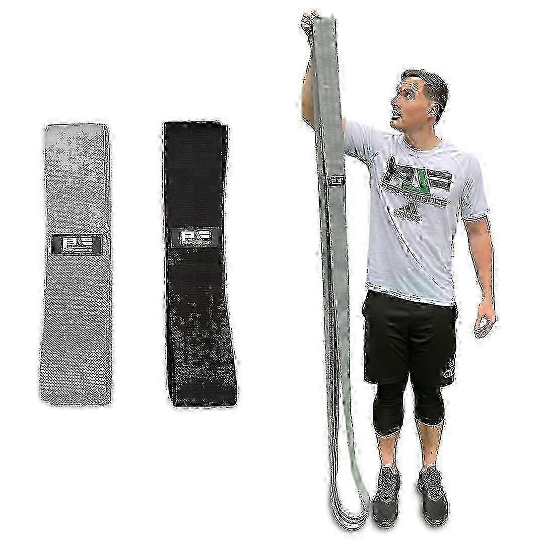 w 76 -inch expanded length fabric resistance bands - heavy type power for professional level exercises
