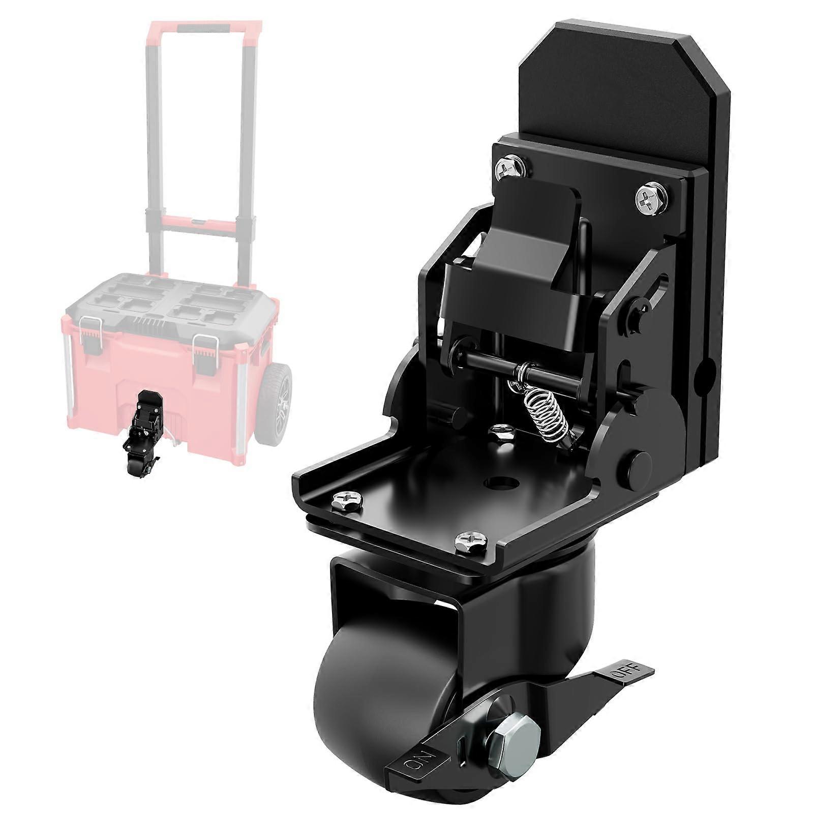 Toolbox Caster Wheels 200lbs Heavy Duty for Milwaukee Packout with Brake 360° Rotating Foldable