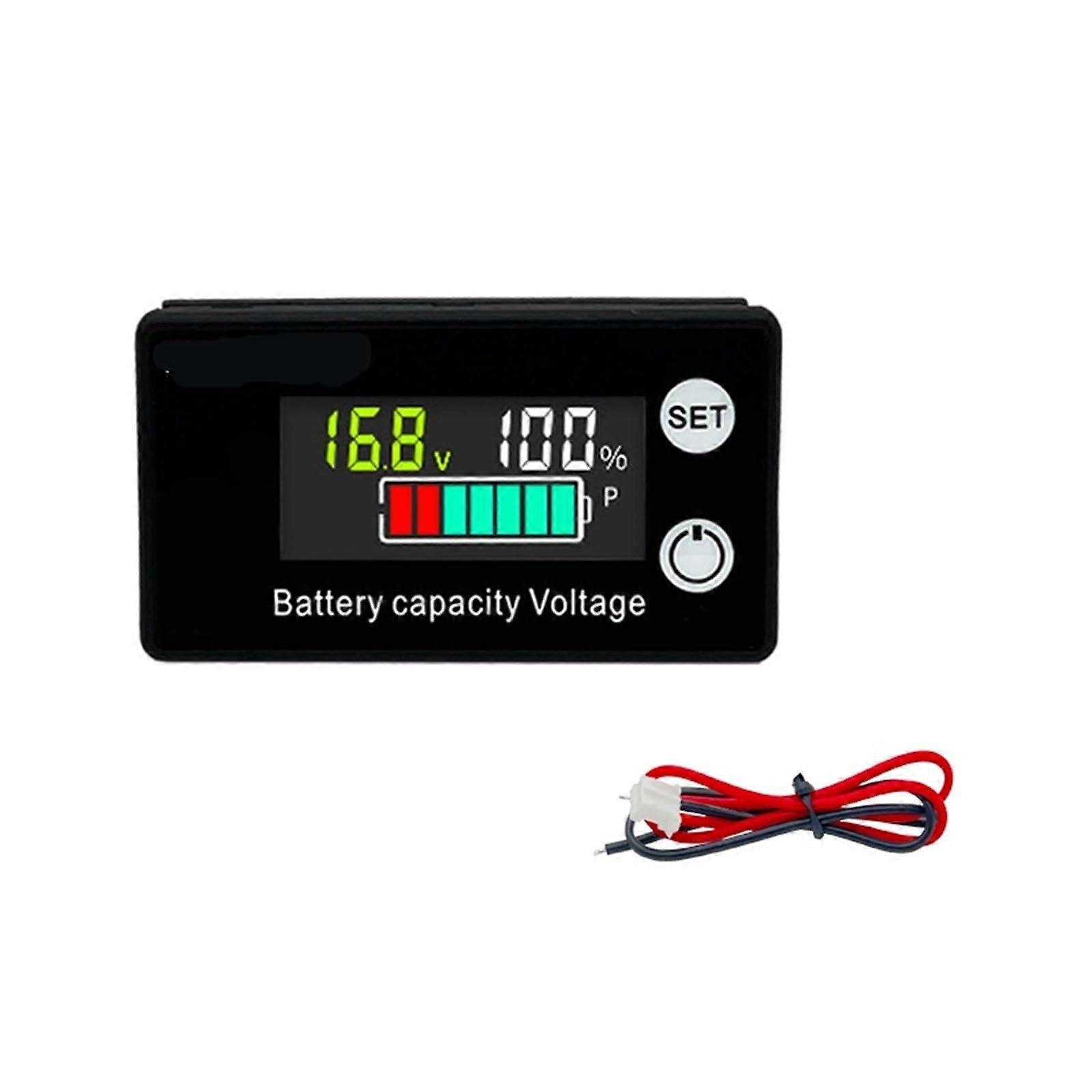 LED Volt Meter 8V100V Digital Voltage Capacity Indicator with Bright LED Display and Durable Build