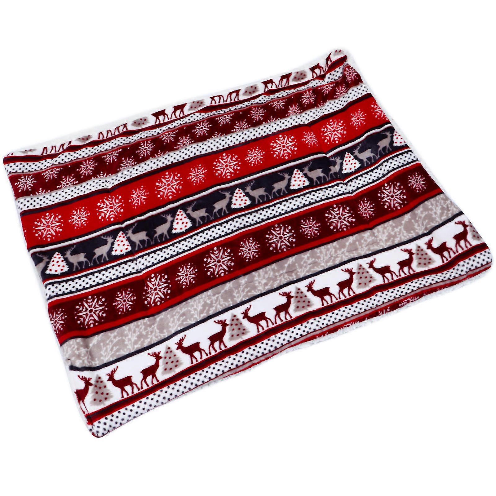 Small Pet Blanket Flannel Mat Pet Bedding Indoor Use Car Use Warm Function 1Set
