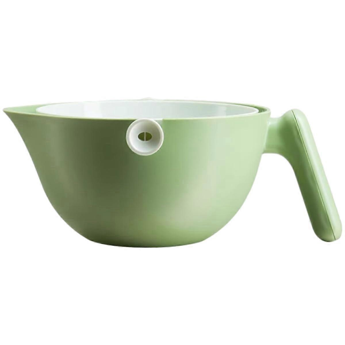 Rotating DoubleLayer Colander Strainer Bowl for Fruits Vegetables and Pasta Fast Drainage
