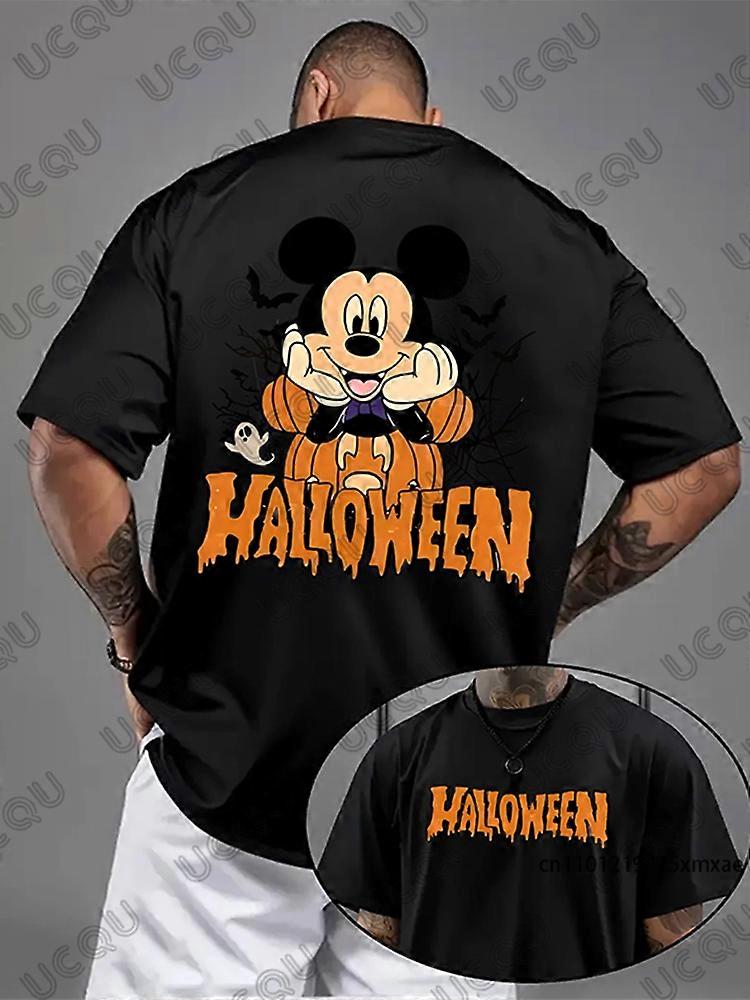 Halloween Disney Mickey Mouse T-shirt graphique pour hommes ��t�� �� manches courtes t-shirts hommes v��tements d��contract�� surdimensionn�� haut